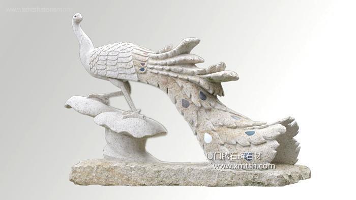 动物石雕系列—孔雀