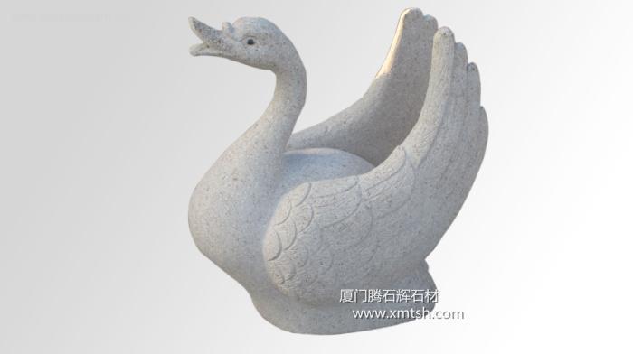 动物石雕系列—喷水天鹅