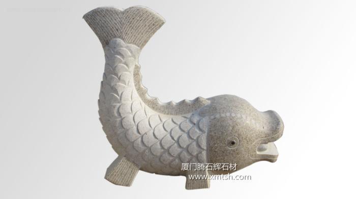 动物石雕系列—喷水鲤鱼