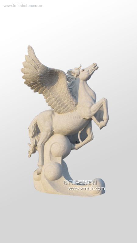 动物石雕系列—飞马