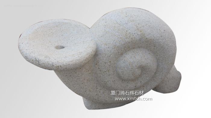 动物石雕系列—喷水蜗牛